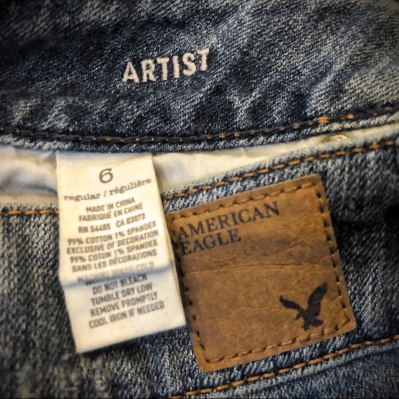 Jeans American Eagle Outfitters Artist Light Denim Stretch Straight Leg - Picture 5 of 6